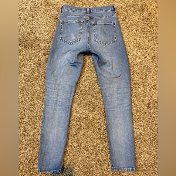 EVERLANE High-Rise Ankle Jeans in Medium Blue Wash High-Waisted Denim Size 24 - Picture 12 of 12